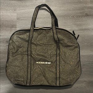 Victoria's Secret Glitter Tote Bag - Black and Gold